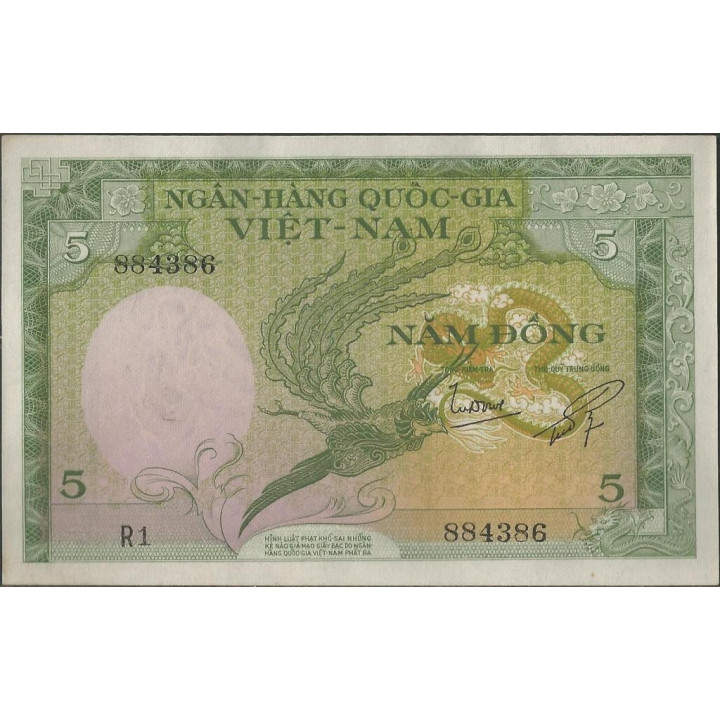 Vietnam Sur 5 Dong ND1955 P2a
