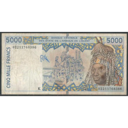 Senegal 5.000 Francs 2002 P713Kl