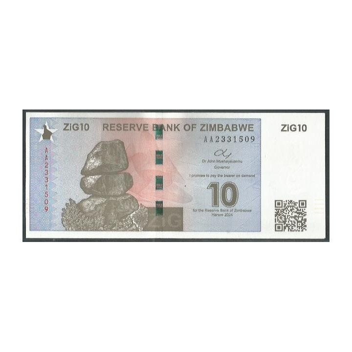 Zimbabwe 10 Zig 2024 P110