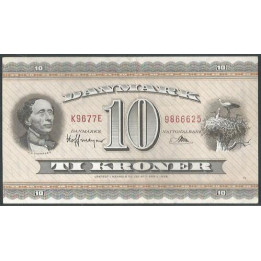 Dinamarca 10 Kroner 1966 P44y