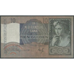 Holanda 10 Gulden 27 Jul 1940 P56a