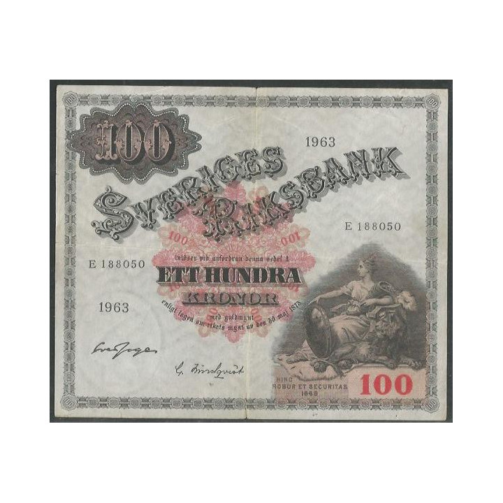 Suecia 100 Kronor 1963 P48e
