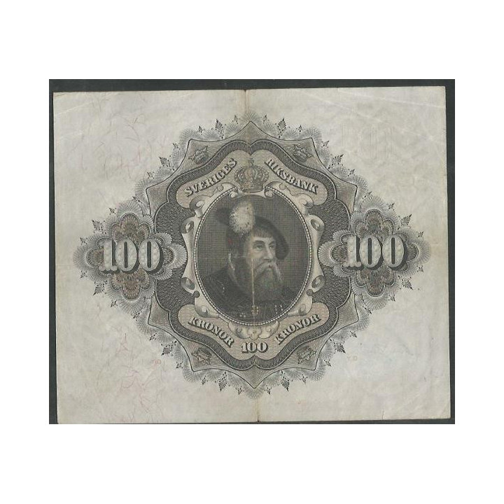 Suecia 100 Kronor 1963 P48e reverso