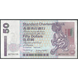 Hong Kong - Standard Chartered Bank 50 Dollars 1 Ene 2000 P286c