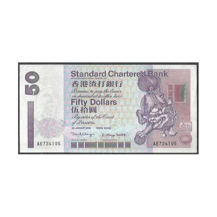 Hong Kong - Standard Chartered Bank 50 Dollars 1 Ene 2000 P286c