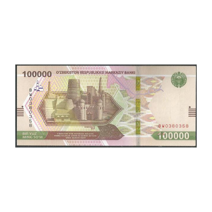 Uzbequistan 100.000 Sum 2021 P92