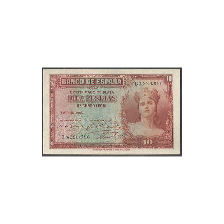 España 10 Pesetas 1935 P86a