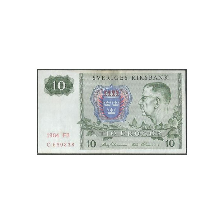 Suecia 10 Kronor 1984 P52e