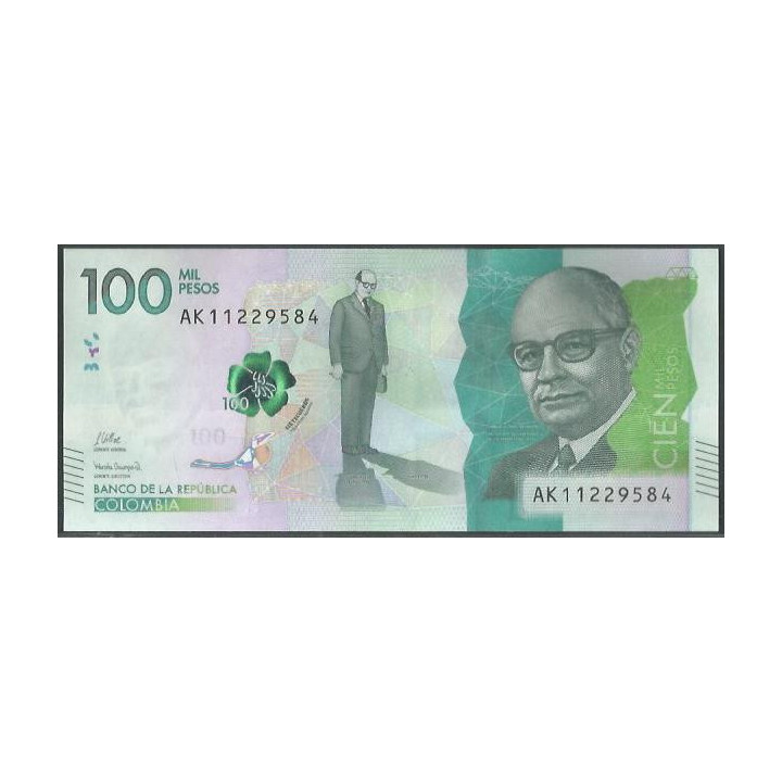 Billete de 100.000 Pesos 24 Oct 2023 Serie AK BGWNF100-10