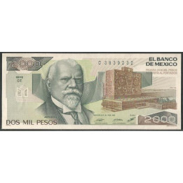 Mexico 2.000 Pesos 24 Feb 1987 Serie CT P86b