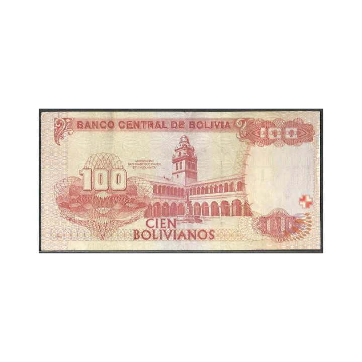 Bolivia 100 Bolivianos L 1986 (2011) Serie I P241 reverso