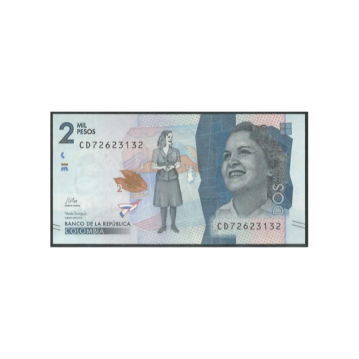 Billete de 2.000 Pesos 26 Jul 2022 Serie CD BGWNF2-