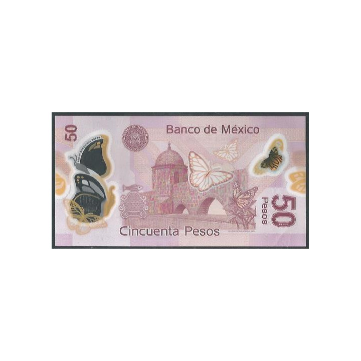 Mexico 50 Pesos 10 Jun 2013 Serie H P123Ah reverso