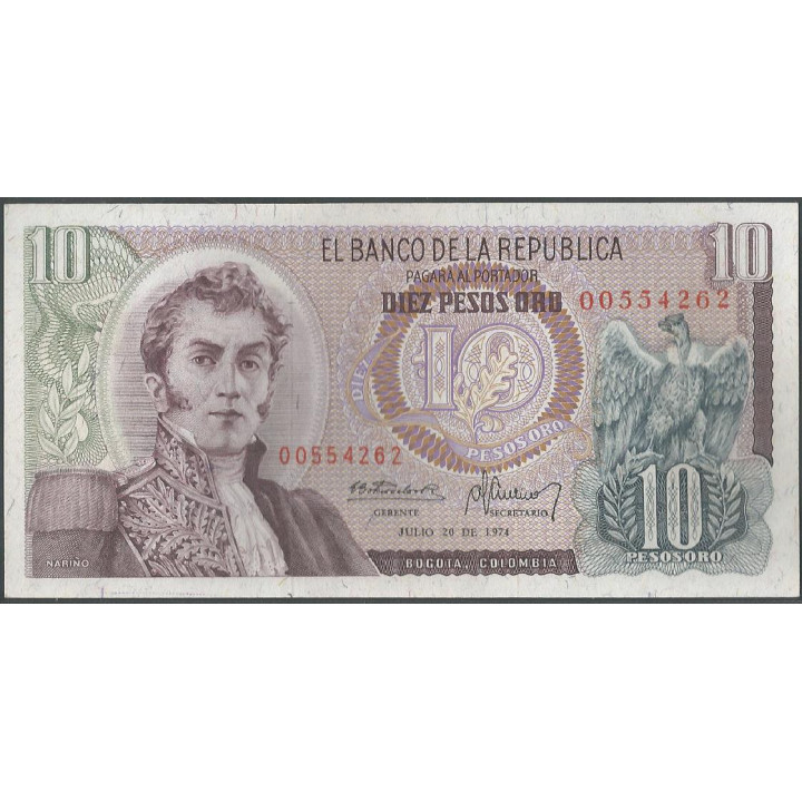 Billete de 10 Pesos 20 Jul 1974 BGW194