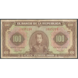 Billete de 100 Pesos 1 Ene 1951 7 Dig BGW290