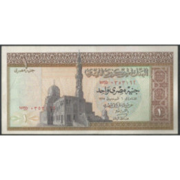 Egipto 1 Pound 1971 Firma 14 P44b