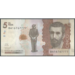 Billete de 5.000 Pesos 26 Jul 2022 Serie BA BGWNF5-