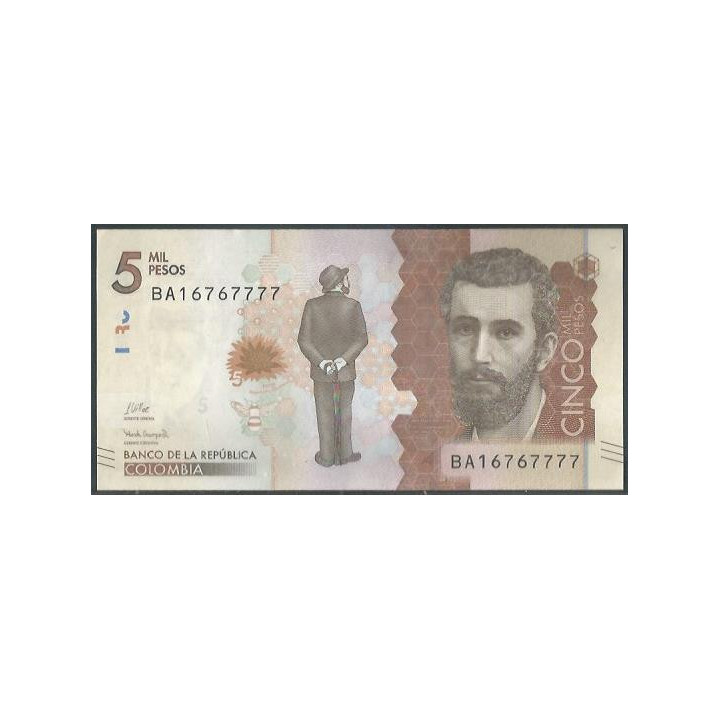 Billete de 5.000 Pesos 26 Jul 2022 Serie BA BGWNF5-