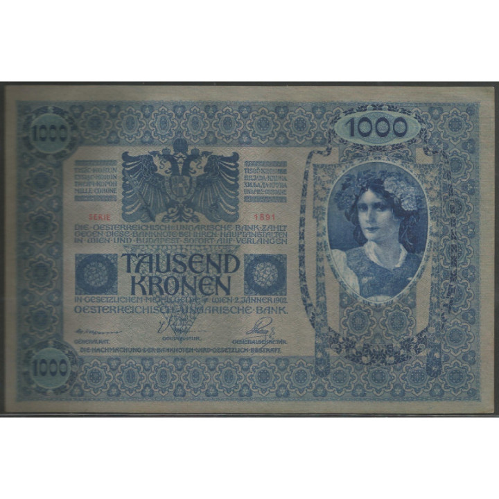 Austria 1.000 Kronen ND1919 P59 reverso