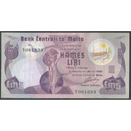 Malta 5 Liras L1967 (79) P35a