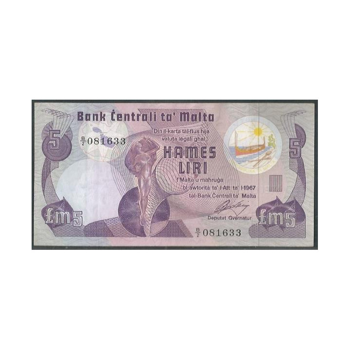 Malta 5 Liras L1967 (79) P35a