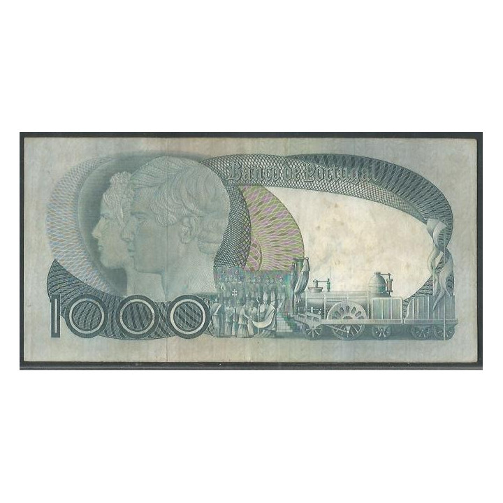 Portugal 1.000 Escudos 28 May 1968 P175a reverso