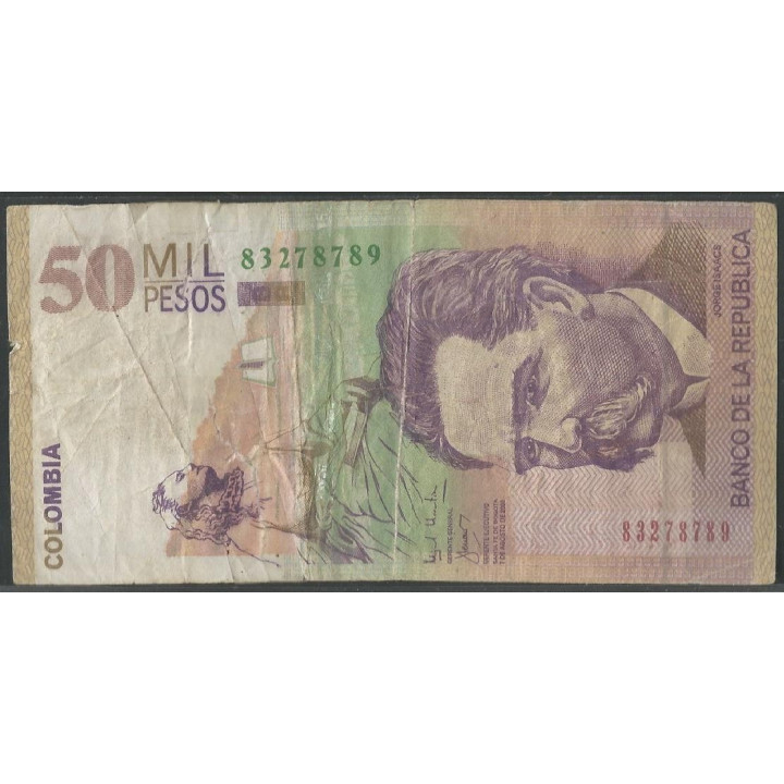 Billete de 50.000 Pesos 7 Ago 2000 Falso BGW800