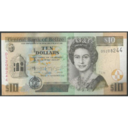 Belize 10 Dollars 1 Nov 2020 P68f