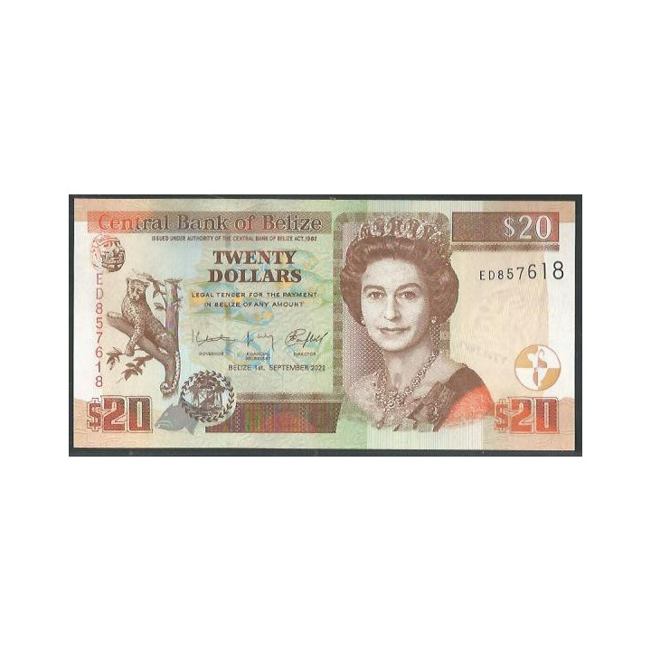 Belize 20 Dollars 1 Sep 2022 P69h