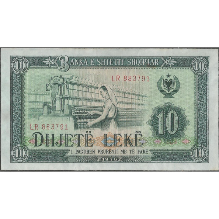Albania 10 Leke 1976 P43a