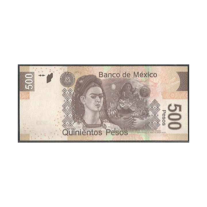 Mexico 500 Pesos 1 Ago 2017 Serie BM P126LM reverso