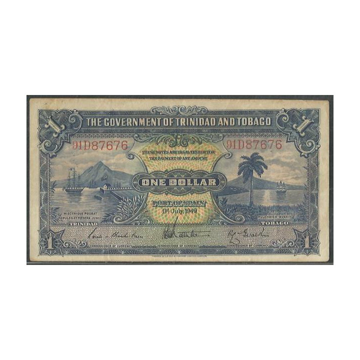 Trinidad y Tobago 1 Dollar 1 Jul 1949 P5e