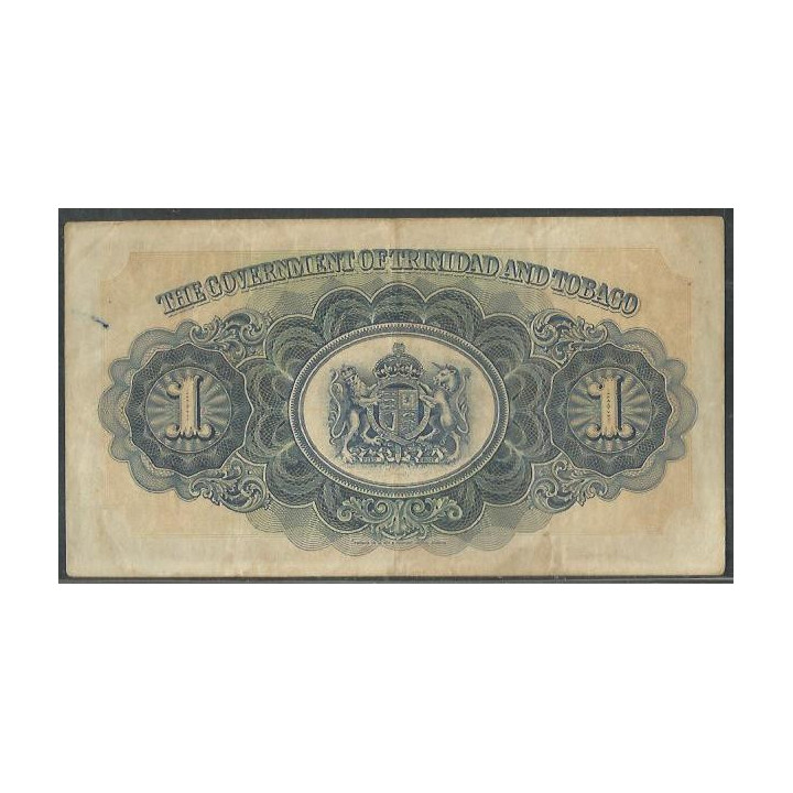 Trinidad y Tobago 1 Dollar 1 Jul 1949 P5e reverso