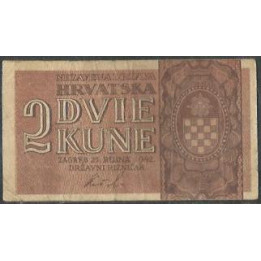 Croacia 2 Kuna 25 Sep 1942 P8b