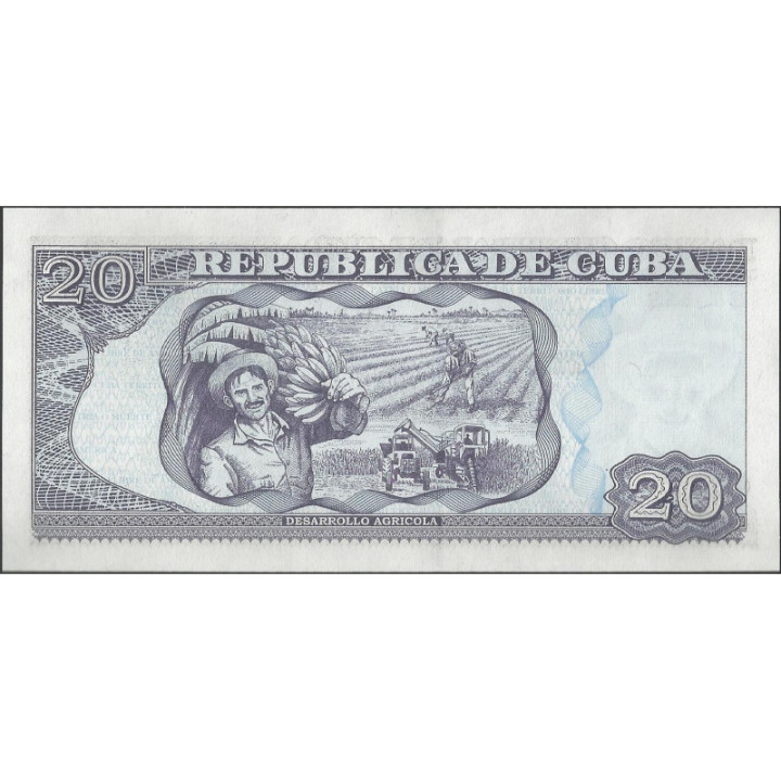 Cuba 20 Pesos 2015 P122j reverso