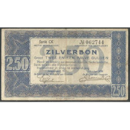 Holanda 2 1/2 Gulden 1 Oct 1938 P62