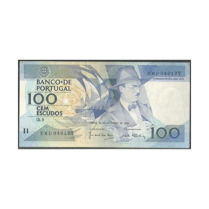Portugal 100 Escudos 24 Nov 1988 P179f