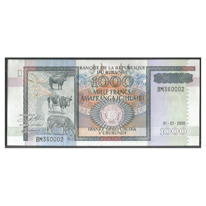 Burundi 1.000 Francs 1 May 2000 P39a