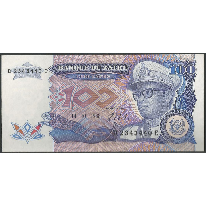 Zaire 100 Zaires 14 Oct 1988 P33