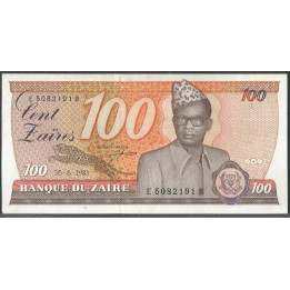 Zaire 100 Zaires 30 Jun 1983 P29a