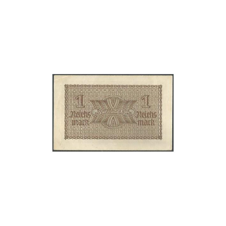 Alemania 3° Reich 1 Reichsmark ND1940-5 PR136b reverso
