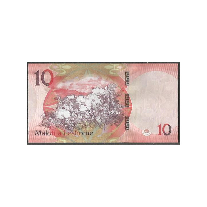 Lesotho 10 Maloti 2021 P26 reverso
