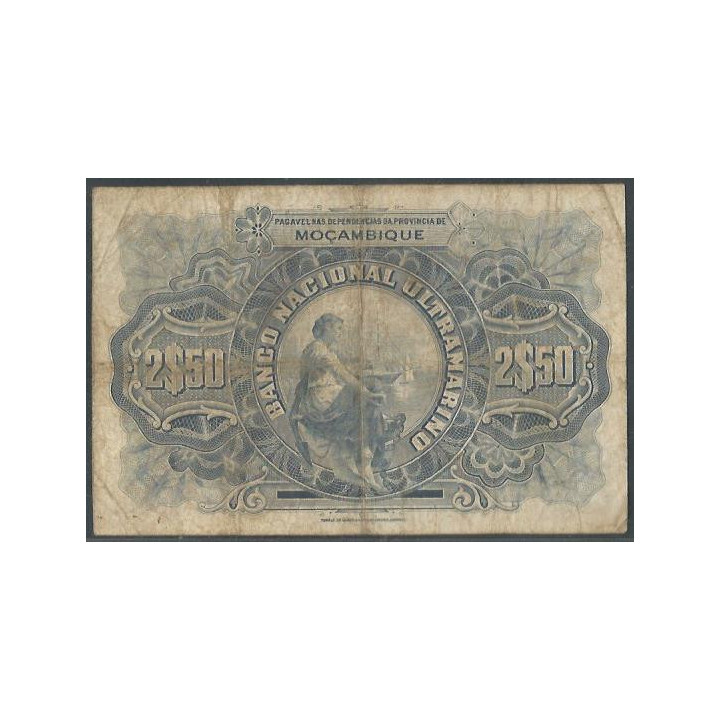 Mozambique 25 Escudos 1 Sep 1941 P82 reverso