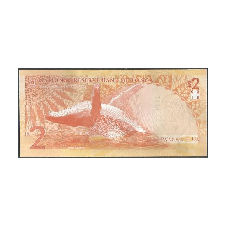 Tonga 2 Pa'anga ND2023 P50 reverso