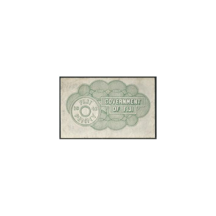 Fiji 1 Penny 1 Jul 1947 P47 reverso
