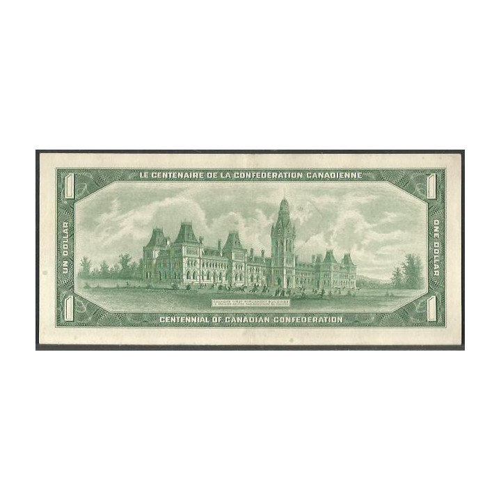 Canada 1 Dollar 1967 (1867-1967) P84a reverso
