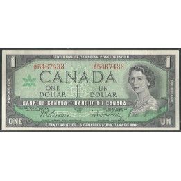 Canada 1 Dollar 1954 (1961-72) P74b