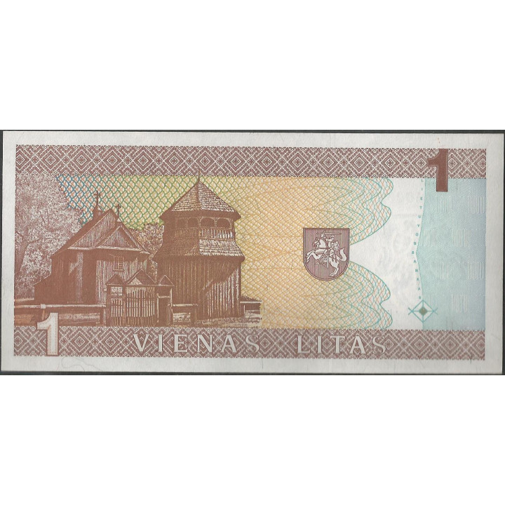 Lituania 1 Litas 1994 P53a reverso