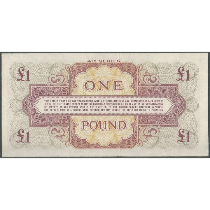 Inglaterra 1 Pound ND PM36 reverso