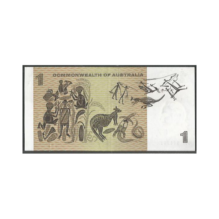 Australia 1 Dollar ND1972 P37d reverso